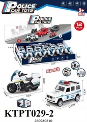 KTPT029-2  HỘP XE HƠI JEEP, MOTO CS TRỚN 12C (LỐC 12C TÍNH CÁI) POLICE CAR TOYS 42X8.5X28