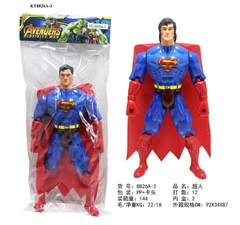 KT8826A-3 TÚI SN 1T SUPER MAN PIN NÚT ĐÈN AVENGERS (PVC)