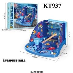 KT937 HỘP TRÒ CHƠI 1C MÁY BẮN BIA THÚ BIỂN+ 8T BANH CATAPULT BALL 30.5X6.2X23.6