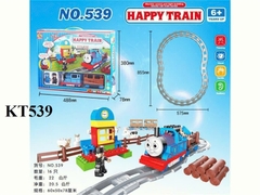 KT539 HỘP ĐƯỜNG RAY XE LỬA PIN THOMAS+ GỖ+ 2T BÉ HAPPY TRAIN 48.8X7.8X38