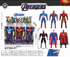KT283-97 HỘP SN AVENGERS 12T PIN NÚT ĐÈN ĐỦ MẪU (CAPTAIN, NHỆN, IRON, SUPER, BATMAN) (LỐC 12C TÍNH CÁI) 40X22X25