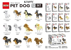 KT697C HỘP LOGO RÁP THÚ CHÓ 12C ĐỦ MẪU (LỐC 12C TÍNH CÁI) PET DOG 24.5X16.5X14.2 DR.STAR
