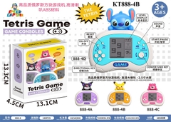 KT888-4B HỘP TRÒ CHƠI MÁY CHƠI GAME TETRIC PIN (KUROMI, GẤU DẤU, POKEMON, STITCH) TETRIC GAME 13.1X4.5X13.3 888-4A-4B-4C
