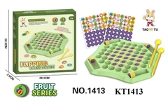 KT1413 HỘP TRÒ CHƠI CỜ LẬT TRÁI CÂY, ĐỘNG VẬT FLIPPING CHESS MATCH 28.3X3.5X28.3