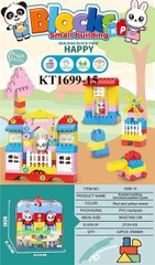 KT1699-15  TÚI RÁP BALO NHÀ, XE TĂNG+ 1C CHONG CHÓNG+ 2C THỎ BLOCKS 25X6.5X26 1699-15
