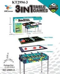 KT2994-3 HỘP BÀN BANH SẮT 6 TAY CẦM CÓ CHÂN KẾT HỢP HOKEY, TENNIS 3 IN 1 TABLE GAMES 61.5X9.5X36