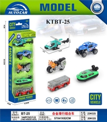 KTBT-25  VĨ HỘP XE SẮT TRỚN 5C ĐỦ MẪU (HƠI ĐỊA HÌNH, BUS, TÀU, MOTO, MÁY BAY TRỰC THĂNG) STRONG POWER 9.5X4X26.5