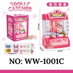 WW-1001C HỘP MÁY ĐK GẮP THÚ NHỒI BÔNG+ SẠC USB GẤU DÂU DOLL CATCHER