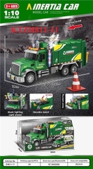 ZH811-11 HỘP XE CT HỐT RÁC PIN NHẠC ĐÈN, PHUN KHÓI TL 110 INERTIA CAR (KHÔNG MẶT KIẾNG)