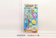 KT_015 VĨ CÂU CÁ 2 CẦN+ 6C ĐỦ MẪU+ VỢT (CÁ, CÁ SẤU, CUA, TÔM, CÁ ĐUỐI, SỨA) FISHING GAME 015,016 53X26X3.5