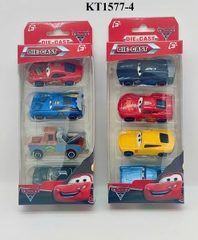 KT1577-4 VĨ HỘP XE HƠI MẶT CƯỜI TRỚN 4C DIE CAST (2 MẪU) CAR