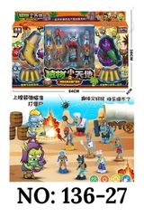 136-27 HỘP X_ THỤT BANH ZOMBIES HOA QUẢ+ 8C HÍT MÚT+ 8C MA