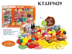 KTJJF9429 HỘP BẾP 120 MÓN (KEM, SỮA, NƯỚC NGỌT, ĐỒ HỘP, BÁNH, RAU CỦ) COOKING PLAYSET 64.5X43X5