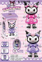 KT5969B HỘP KUROMI PIN NHẠC ĐÈN NHẢY KUROMI (2 MÀU) 13.5X8.5X21 (LĐ)