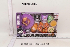 688-10A HỘP BẾP KUROMI+ DĨA ĐỰNG BÁNH 3 LỚP+ BÁNH PIZZA DÍNH+ BÁNH TRỨNG+ 2C KUROMI
