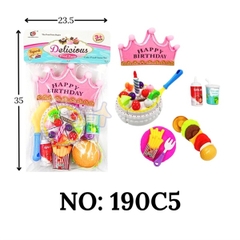 190C5 TÚI BẾP DÍNH BÁNH SINH NHẬT, HAMBURGER + VƯƠNG MIỆN (PVC) Delicious 190ABCDEF