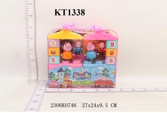 KT1338 TÚI RÁP GIỎ XÁCH NHÀ HEO HỒNG+ 4C HEO HỒNG PEPPA PIG 27X24X9.5
