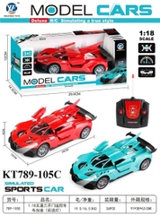 789-105C HỘP XE HƠI BUGATTI MỞ CỬA, CỐP ĐK 7 Đ.TÁC, KHÔNG SẠC TL:118 MODEL CARS (ĐỎ, XANH)