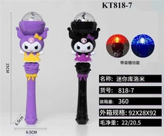 KT818-7  TÚI CÂY QUAY CHÂU XOAY KUROMI PIN NHẠC ĐÈN (2 MÀU) (OPP)