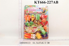KT666-227AB VĨ ÉP BẾP DÍNH RAU CỦ CÀ RỐT, BẮP, KHỔ QUA, CÀ CHUA, NẤM, HÀNH TÂY, ỚT, CÀ TÍM+ TÔ TRÁI CÂY TRỘN+ DAO+ THỚT 51.5X37X6.5