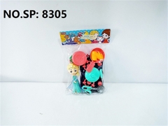 8305 TÚI BẾP GAS ĐÔI + NỒI, CHẢO, TRỨNG, GÀ, BẮP CẢI, DAO, MUỖNG + 1C BABY ELSA (PVC) 8304, 8306, 8307