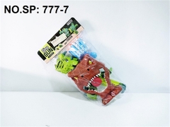 777-7 TÚI X_ HÍT KHỦNG LONG 1C+ 6C MÚT HÍT+ 6 BANH+ BIA MẶT NẠ KHỦNG LONG DINO GUN (PVC)
