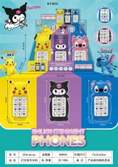 KT2034 HỘP ĐT DI ĐỘNG POKEMON, KUROMI, STITCH PIN NHẠC ĐÈN 12C (LỐC 12C TÍNH CÁI) PHONES 23.7X15.1X14.4