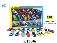 KT6606 HỘP XE HƠI SẮT TRỚN 18C ĐỦ MẪU TL 164 ALLOY CARS 6607, 6608 39.8X4.3X26.2