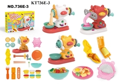 KT736E-3  HỘP ĐẤT SÉT LÀM MÌ, BẮP, CÁNH GÀ, HÁ CẢO+ MÁY LÀM MÌ+ KHUÔN ÉP+ 6 HŨ COLOR CLAY
