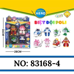 83168-4 HỘP RÁP ROBOCAR POLI 4C BIẾN HÌNH XE ĐỦ MẪU 868-4