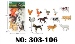 303-106 TÚI THÚ NHÀ 12C ĐỦ MẪU ( GÀ, VỊT, BÒ, THỎ, NGỰA, HEO, CHÓ, DÊ, CỪU) FARM ANIMAL (PVC) NHIỀU CON