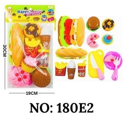 180E2 TÚI BẾP DÍNH BÁNH MÌ, BÁNH SINH NHẬT, HAMBUGUR, KEM + DAO, DĨA (PVC)