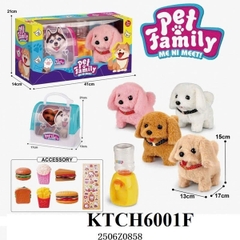 KTCH6001F HỘP VALI LỒNG THÚ CHÓ PIN+ MÁY LỌC NƯỚC+ BÁNH HAMBURGER+ SANDWICH+ NHÃN DÁN PET FAMILY (4 MÀU) 41X14X21 (LỒNG THÚ)