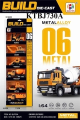 KTBJ730ABC  VĨ HỘP XE CT TRỚN 6C ĐỦ MẪU (NÂNG, CÀO, XÚC, TRỘN, LU, BEN) TL 164 BUILD 11X3.5X37.8