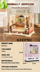 KTEP502 HỘP LOGO RÁP PHÒNG NGỦ GIƯỜNG+ BÀN TRANG ĐIỂM 55 MIẾNG MINIATURE 30.8X11.2X46