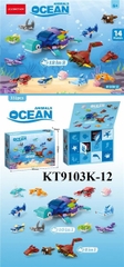 KT9103K12  HỘP LOGO RÁP THÚ BIỂN 12 IN 2 331 MIẾNG OCEAN 24.5X5X18.5