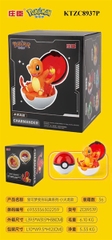 KTZC8937P HỘP RÁP QUẢ CẦU POKEMON BIẾN HÌNH HITOKAGE 10X9.5X12