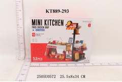 KT889-293  HỘP KỆ BẾP QUẨY CỬA HÀNG GÀ RÁN KFC 52 MIẾNG MINI KITCHEN 25.5X8X34