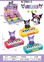 KT861-2 HỘP ĐÀN ORGAN KUROMI PIN NHẠC ĐÈN 6C (COS LỐC 6C TÍNH CÁI) KUROMI 31.6X29.2X10.8
