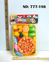 777-186 TÚI KHÂY BẾP DÍNH BÁNH PIZZA+ TRÁI CÂY THƠM, CAM, TÁO+ RAU CỦ BẮP CẢI, ỚT CHUÔNG+ KEM (PVC)