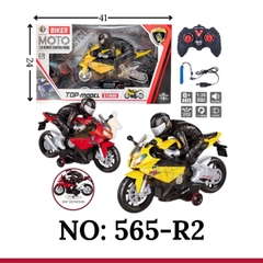 565-R2 HỘP XE MOTO CÓ NGƯỜI ĐK 7 Đ.TÁC, CÓ SẠC, ĐÈN, XOAY 360 ĐỘ, TL 1:20 Top-model S1000