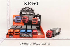 KT666-1  HỘP XE CT CONTAINER TRỚN 6C (LỐC 6C TÍNH CÁI) TRUCK KING 38X28.5X8.5