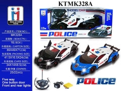 KTMK328A HỘP XE HƠI LAMBORGHINI CS MỞ CỬA ĐK 7 Đ.TÁC , ĐÈN, CÓ SẠC, VÔ LĂNG TL 112 POLICE (2 MÀU)
