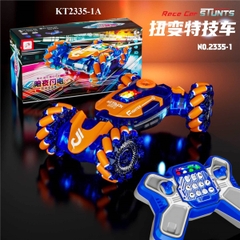 KT2335-1A HỘP XE HƠI ĐỊA HÌNH ĐK PHUN KHÓI, ĐÈN, NÂNG CAO, BÁNH XOẮN, CÓ SẠC