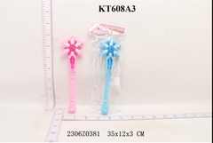 KT608A3 TÚI CÂY TRƯỢNG HÌNH BÔNG TUYẾT PIN NHẠC ĐÈN CHỚP (2 MÀU) OPP MAGIC WAND 35X12X3