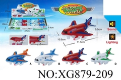 XG879-209 HỘP MÁY BAY SẮT PIN NÚT (TRỚN) NHẠC ĐÈN 8C ĐỦ MÀU AERIAL TRIBE (TÍNH HỘP) COS XG879-209, XG879-210