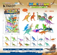 KT6137  TÚI THÚ KHỦNG LONG DẠ QUANG 15C ĐỦ MẪU DINOSAUR (PVC NHIỀU CON) 26X41