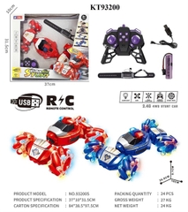 KT93200  HỘP XE HƠI CS ĐK 7 Đ.TÁC, BÁNH ĐÈN, NÂNG CAO, BÁNH XOẮN, CÓ SẠC+ ĐỒNG HỒ ĐK CAR STUNT (2 MÀU) 37X10X31.5