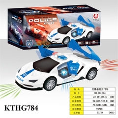 KTHG-784 HỘP XE HƠI LAMBORGHINI CS MỞ CỬA PIN NHẠC ĐÈN POLICE 22X14X9.5