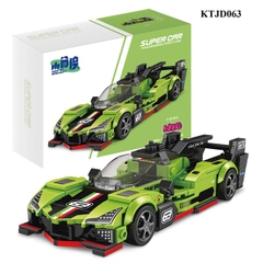 KTJD063 HỘP LOGO RÁP XE HƠI ĐUA LAMBORGHINI 302 MIẾNG SUPER CAR